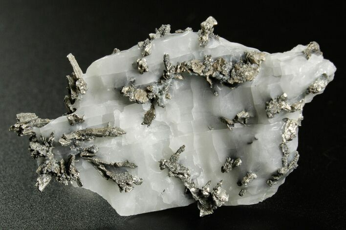 Native Silver in Calcite - Morocco #362731